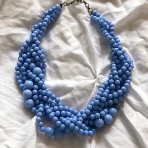 BaubleBar Blue Beaded Statement Necklace
